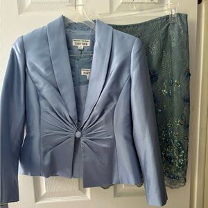 Chetta B size 6P 3-piece skirt suit